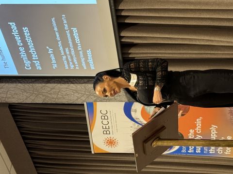 Luciana Rousseau of Morson Praxis at the launch of BECB Cs AI white paper at North Lakes Hotel Penrith on July 15 2026