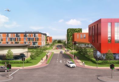 An artists impression of how the Silicon Sands data centre campus off Squires Gate Lane could look 1200x828