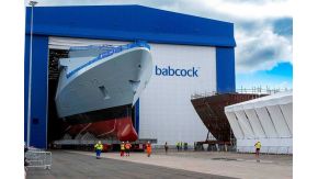 Type 31 frigate HMS Venturer is unveiled at Rosyth Dockyard in Scotland