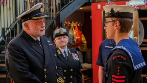 Commander Paul Blythe Royal Navy Rtd visits Whitehaven Sea Cadets 12
