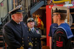 Commander Paul Blythe Royal Navy Rtd visits Whitehaven Sea Cadets 12
