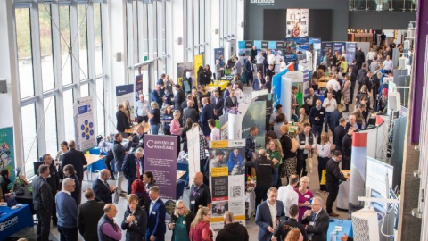 Networking in action as attendees visit the 49 companies and organisations with stalls