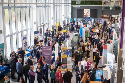 Networking in action as attendees visit the 49 companies and organisations with stalls